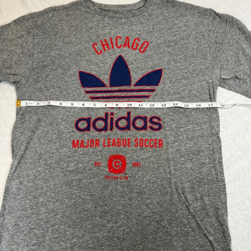 Adidas Chicago Major League Soccer MLS T Shirt Mens Medium Grey Soccer Club Tee‎